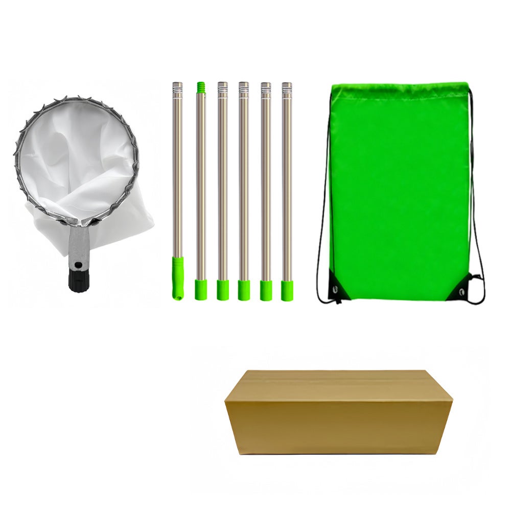 Raccoglifrutta Telescopico Con Borsa - Asta Estendibile 1.5m, Testa In Acciaio, Per Frutta Alta - Foto 5