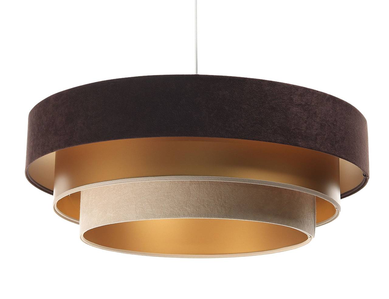 Lampa wisząca TRIO MIX brązowa/złota/beżowa