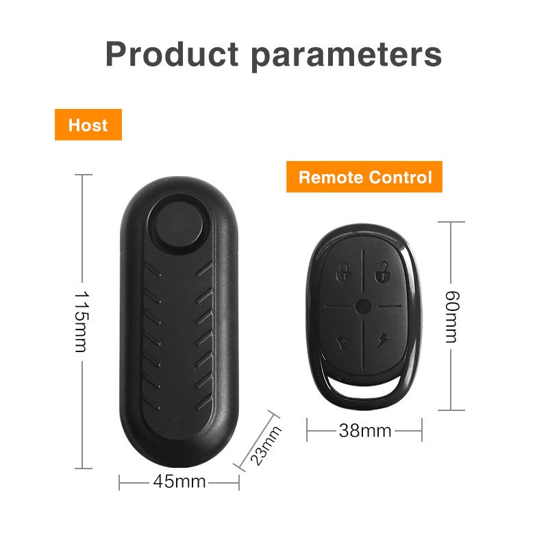 Alarme Antivol Arcweg – Pour Vélo, Moto, Voiture, Scooter, Fenêtre, Porte – Avec Télécommande