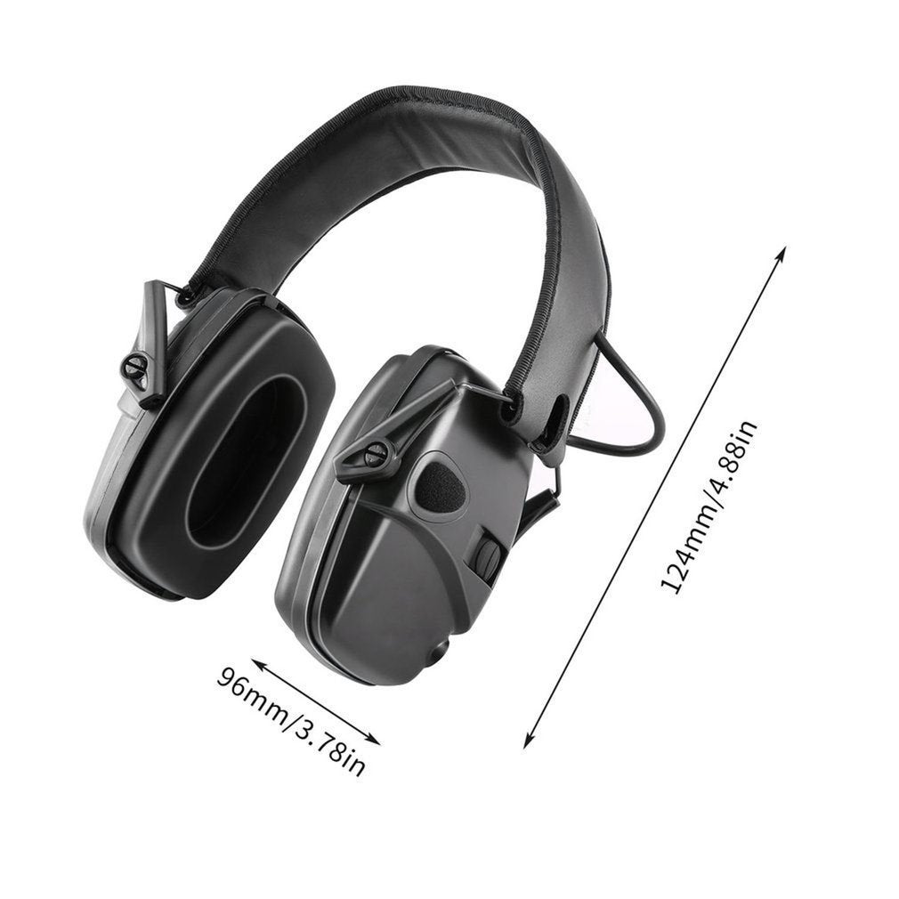 Fones de ouvido eletrônicos com cancelamento de ruído e almofadas auriculares substituíveis, proteção auditiva para caça com amplificador de som - 3