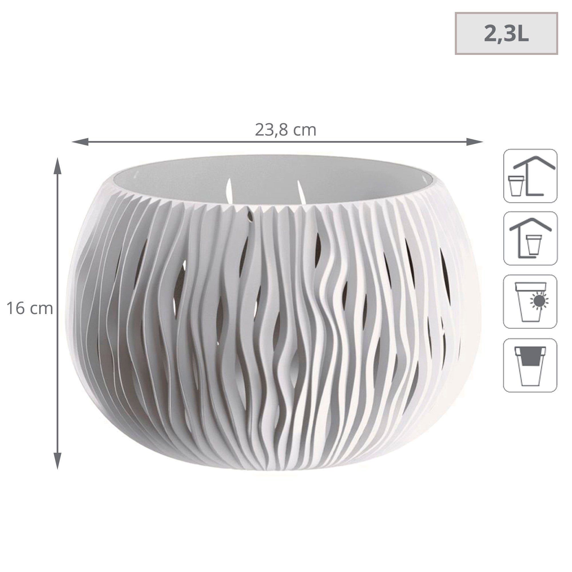 3x Prosperplast Bowl Plastic Sandy con deposito di colori