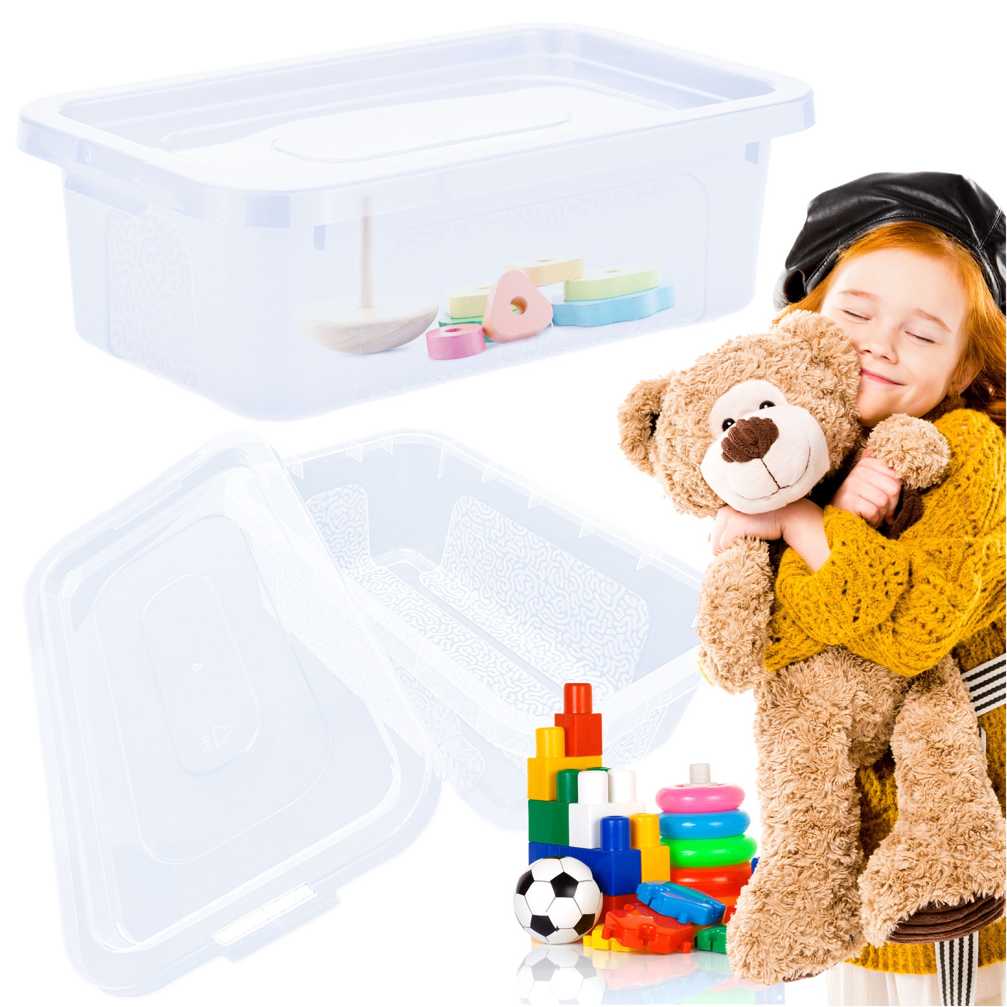 Pojemnik Pudło Plastikowe Pojemniki Z Pokrywą MultiBox 33x20x10 cm, 4,5 L