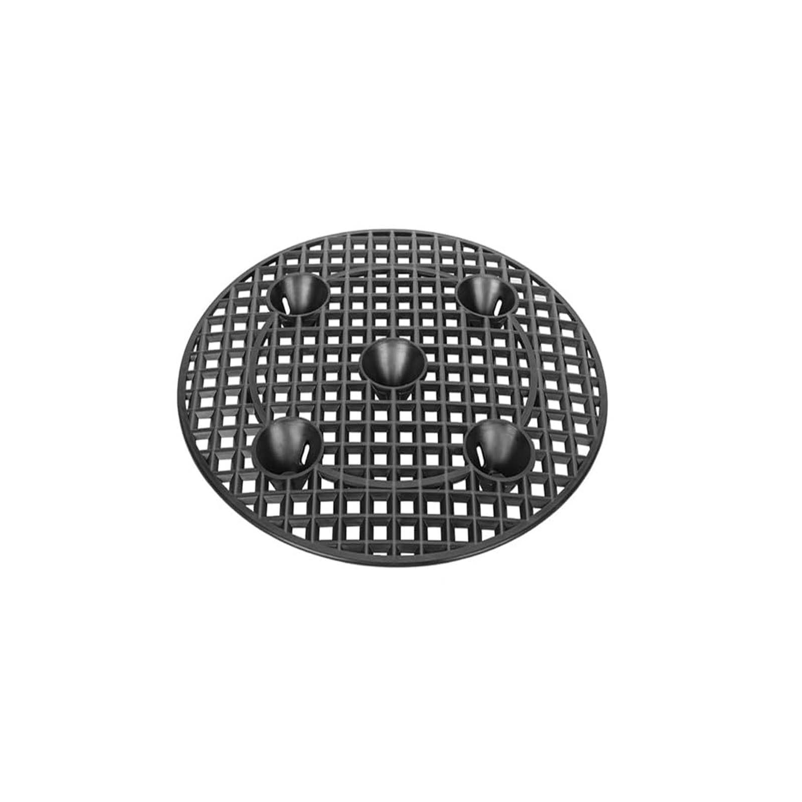 CCCYMM 6 pezzi di elevatore per piante, resistente, supporto per piante, rotondo, nero, per piante in plastica, per interni ed esterni, per pavimenti, 20 cm