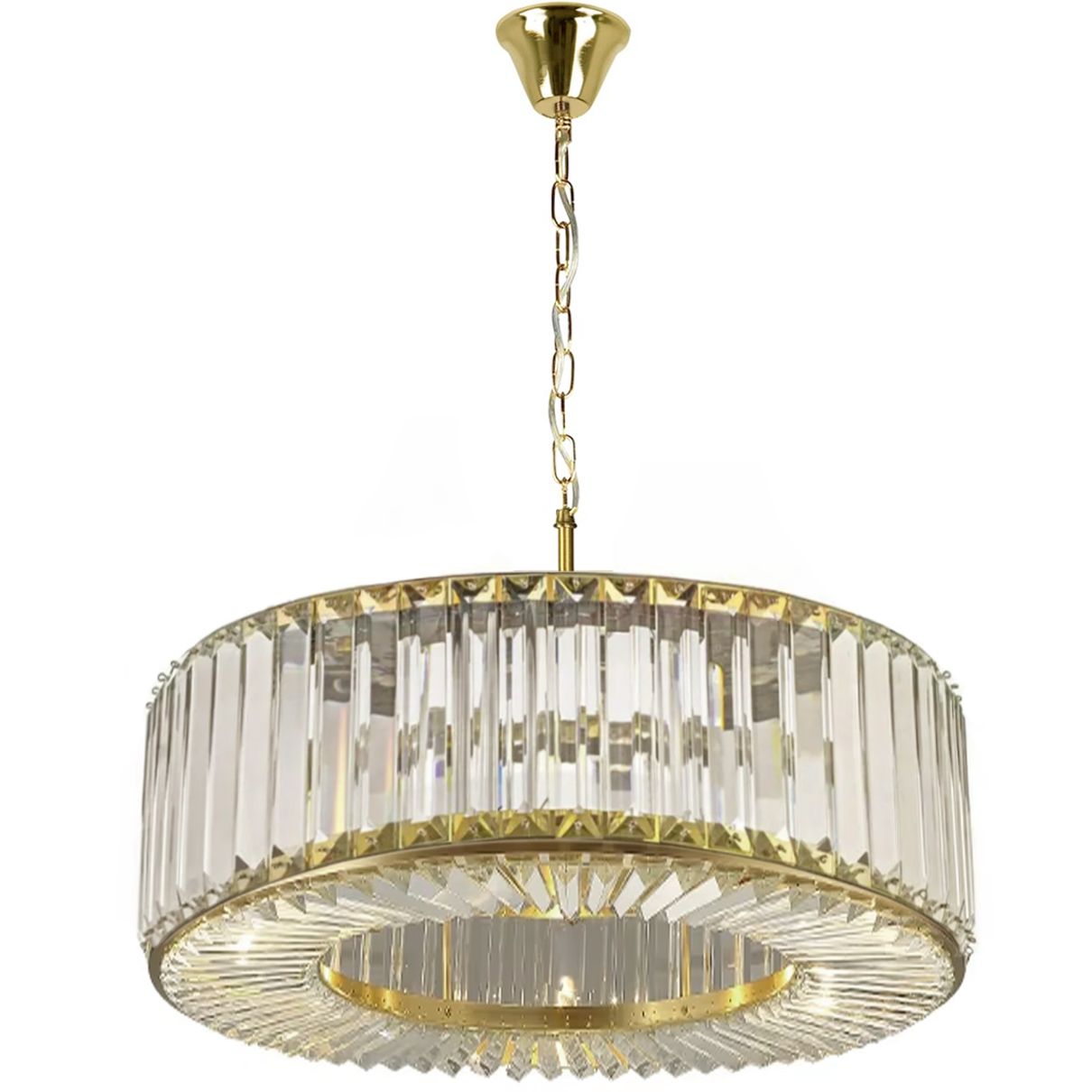 Lampa Sufitowa Wisząca Kryształowa Toolight App1652-6Cp Złoty 50Cm
