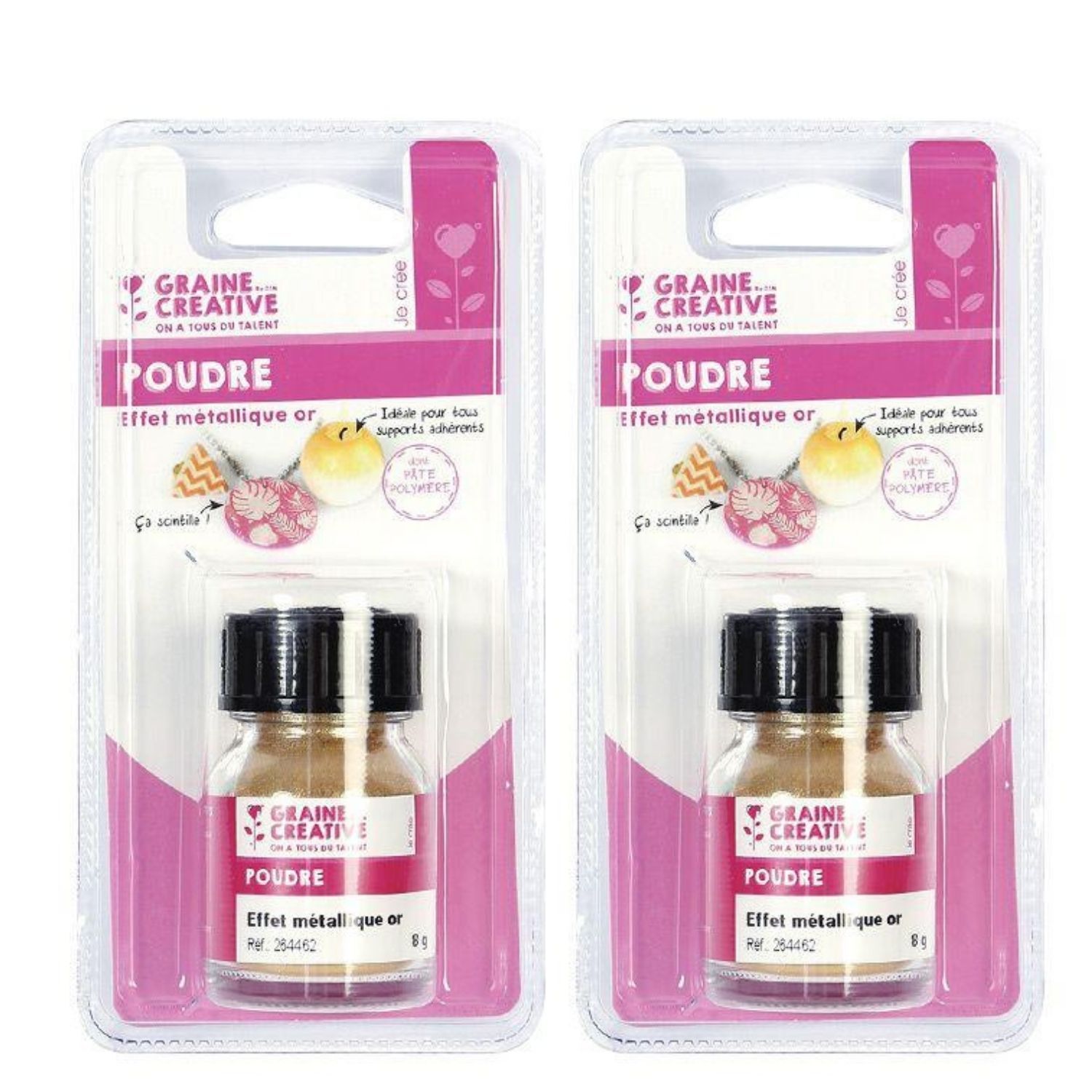Poudre Effet Métallique Or — Graine Créative, Couleur Or Métallique, Neuve