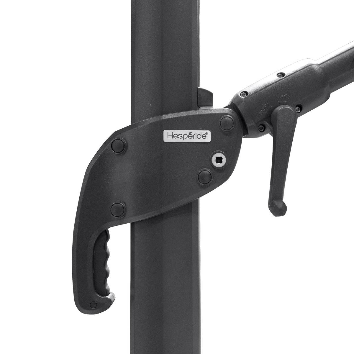 Parasol déporté rectangulaire inclinable Éléa Bleu canard - Hespéride - 5