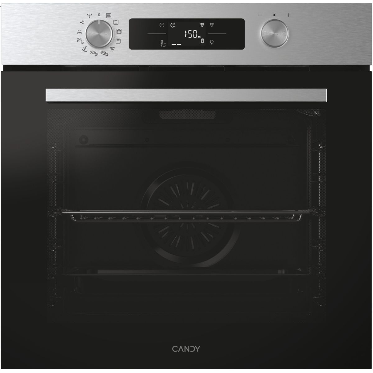 Candy Horno Multifunción Pirolítico Ca6 N5b3eytx, 3.3 Kw, 78 L, Apertura Abatible, 12 Funciones De Cocción, Wifi, Eficiencia A++ - Inox - Imagen 3