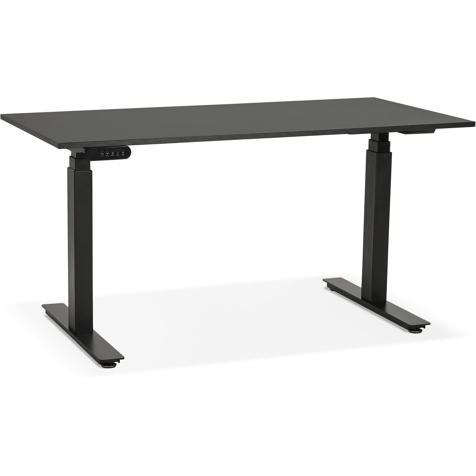 Séparateur Acoustique Pour Bureau Double Moteur Duo 2x2 - Noir, 140 X 80 Cm - Isolation Phonique Et Visuelle