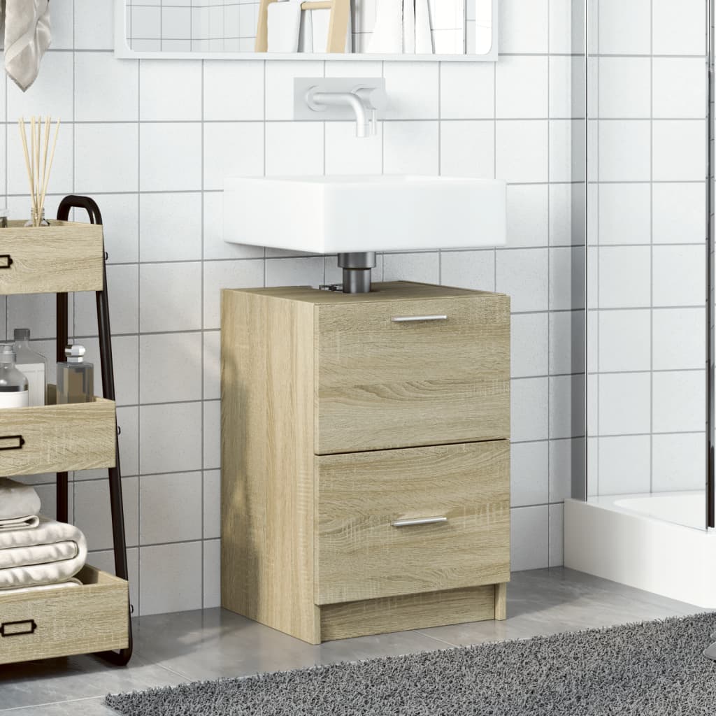 Armoire d'évier chêne sonoma 40x37x59 cm bois d'ingénierie - COMFORTXL - 3