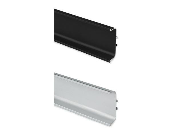 PROFILO ALLUMINIO GOLA-E CURVO CENTRALE CON PARACOLPI mm.70x24,7 cm.390 VARIE FINITURE | EMUCA