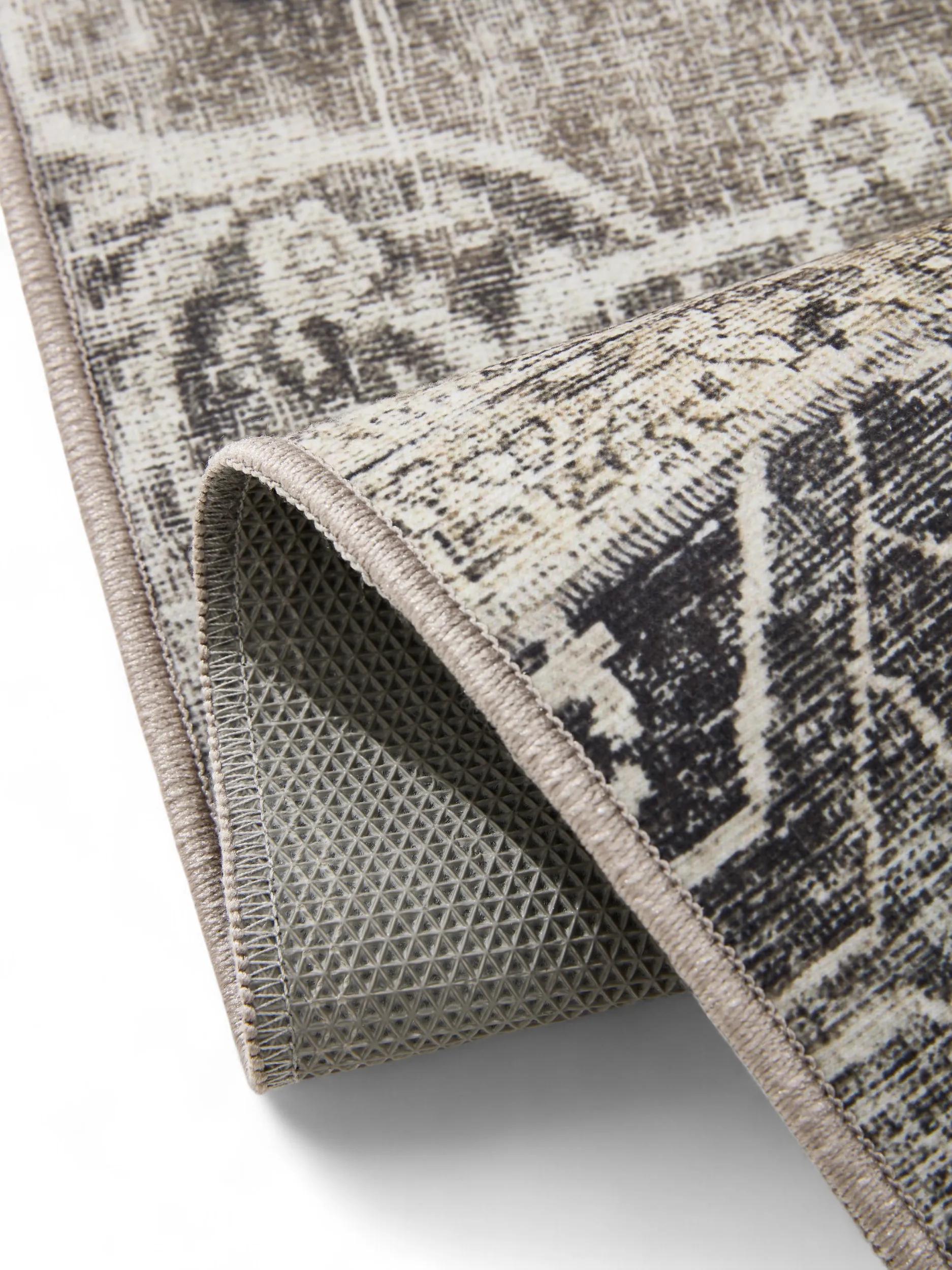 BENUTA - Alfombra lavable George gris 160x230 cm - 4