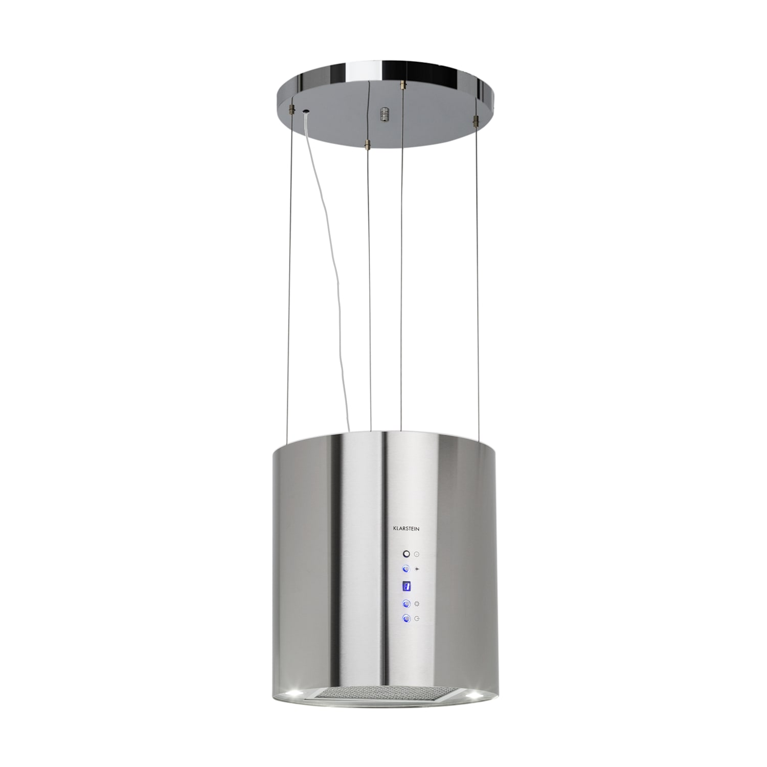Klarstein Campana Extractora De Isla Barett, Ø 35 Cm, Recirculación, 522 M³/H, Led Y Filtro De Activo Plata Carbón , Leroy Merlin