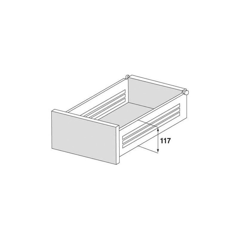 Côtés de tiroirs sortie 3/4 - haut 117 - Longueur : 450 mm - HARN - 2