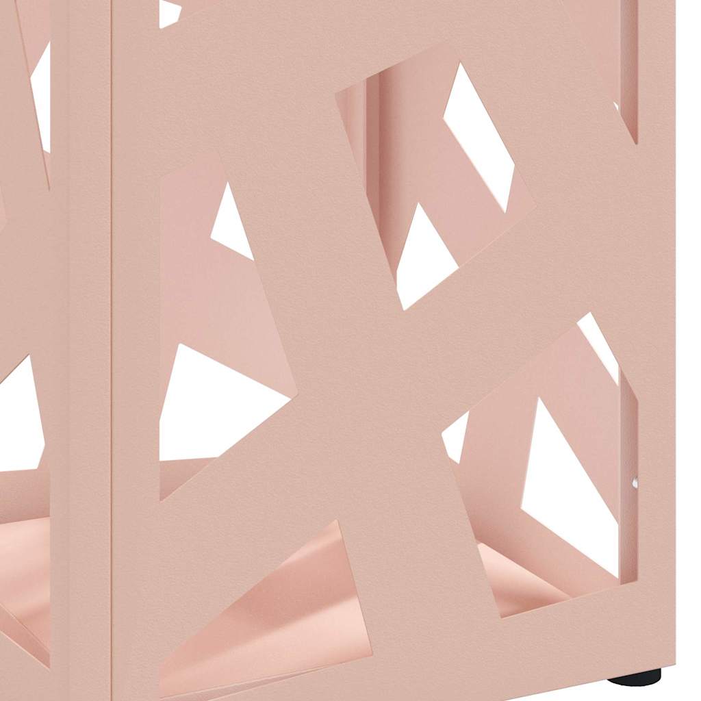 Porte-parapluie rose 15,5 x 15,5 x 49 cm acier - 6