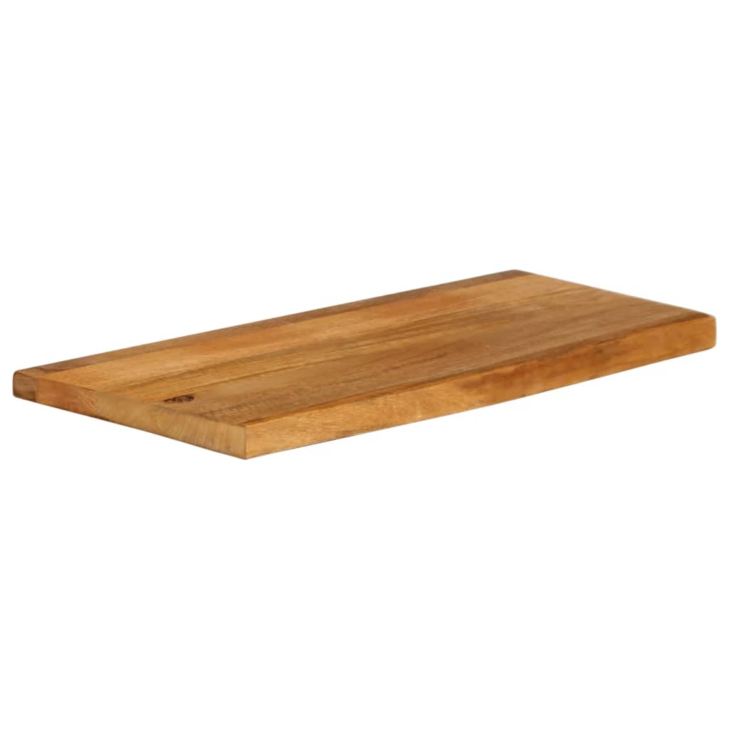 Blat stołu z naturalną krawędzią wykonany z litego drewna mango 70x30x2,5 cm