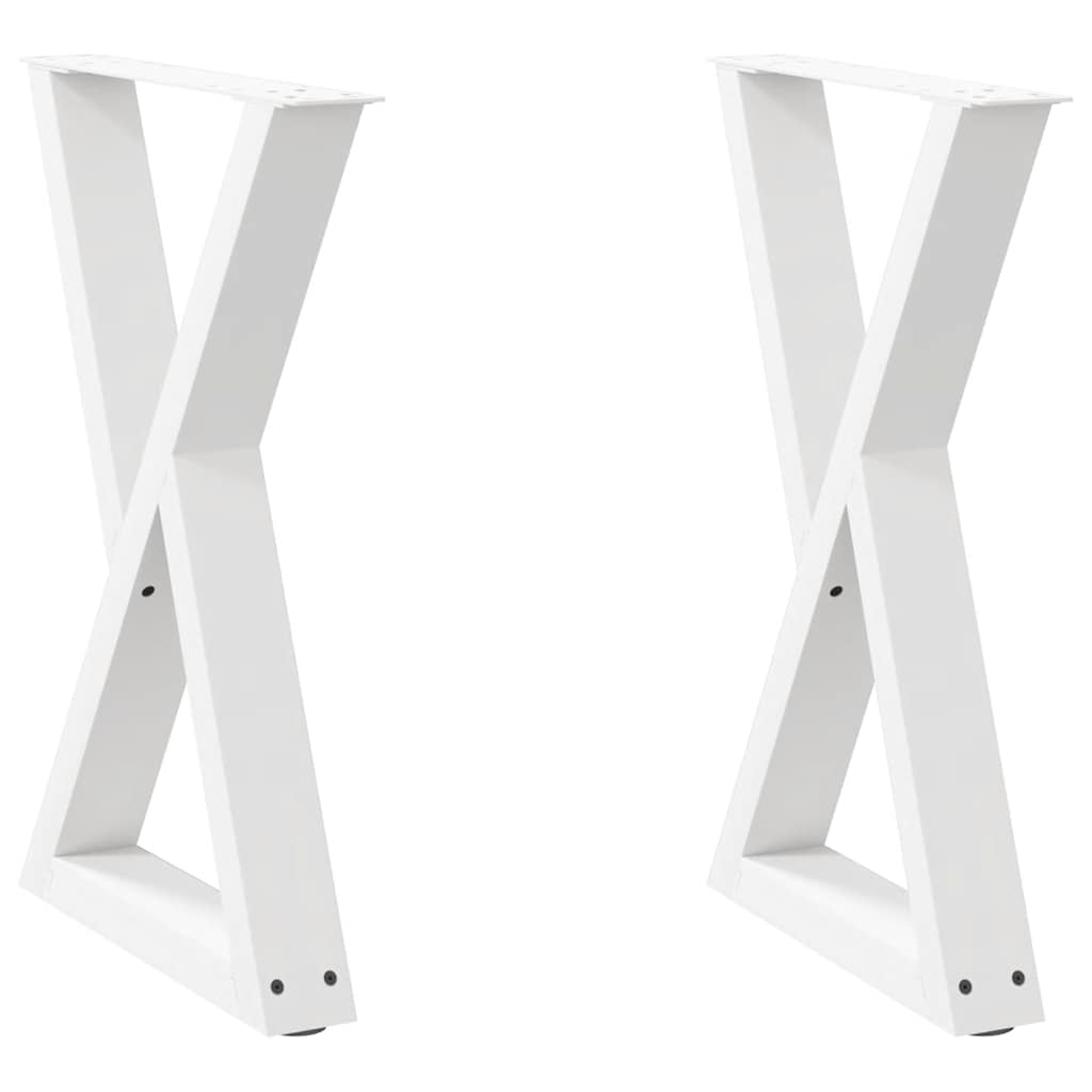 Pieds Table Acier Blanc
