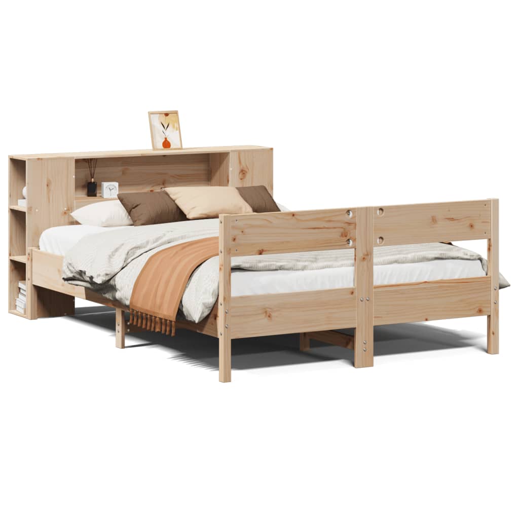 Łóżko Drewniane Rama Łóżka Sofa Brązowe Do Sypialni Pokoju 140x190 cm