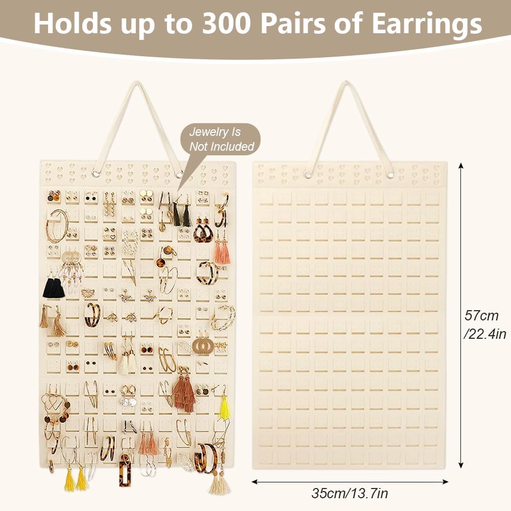 Organisateur Bijoux Suspendu 57cmx35cm,Rangement Boucle D'Oreille Murale,Presentoir Bijoux,Portant Boucles D'Oreilles Mural - 2