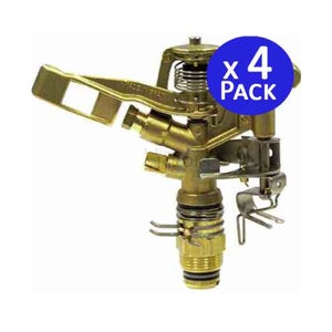 Suinga Aspersor De Riego De Latón 1/2″ – Alcance 7-12,5m Y Caudal 9-20 L/min – Ajustable 0-360° Con Regulación De Velocidad