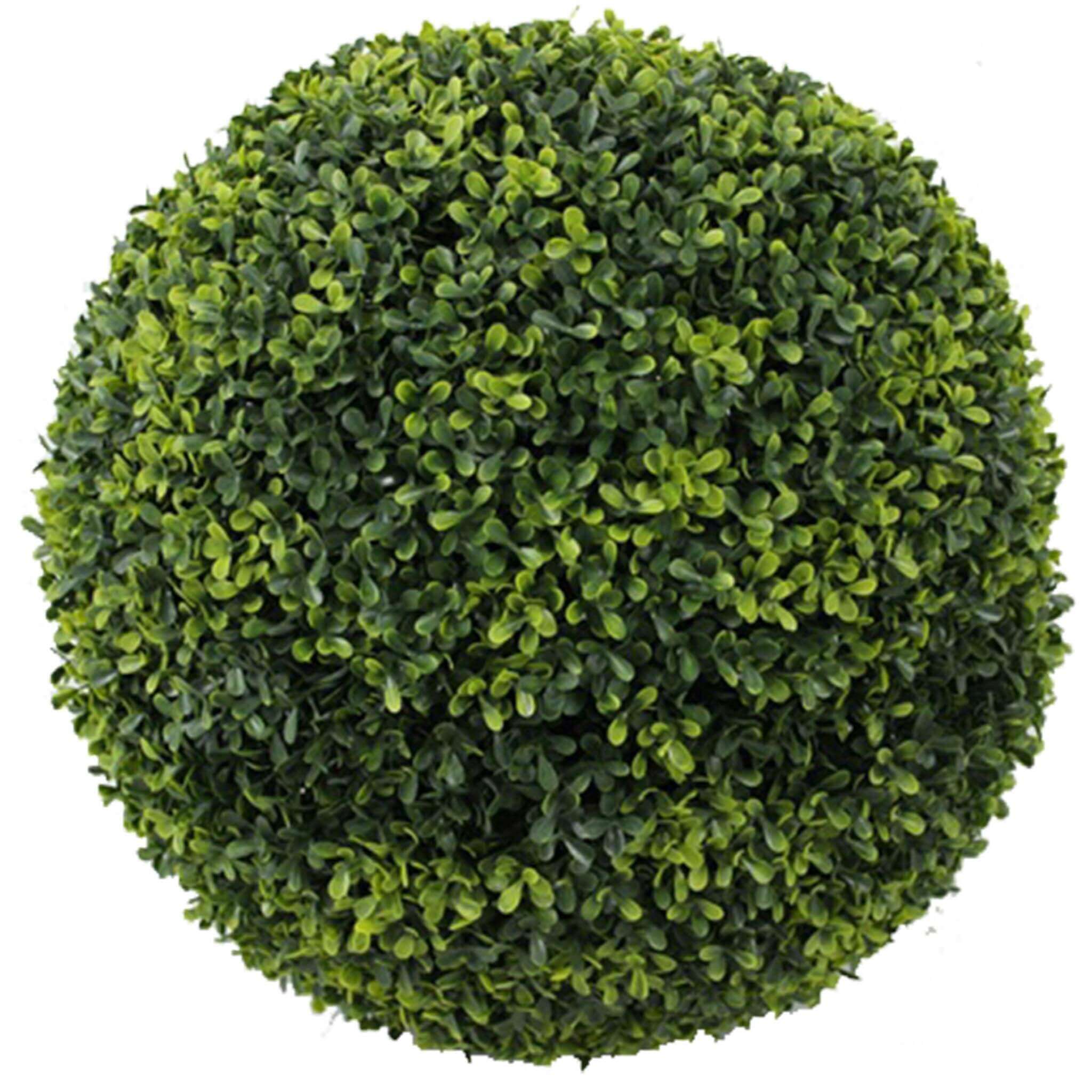 Bosso Artificiale a Sfera Doppia 60cm | Set 2 Piante Fortuna Lai UV