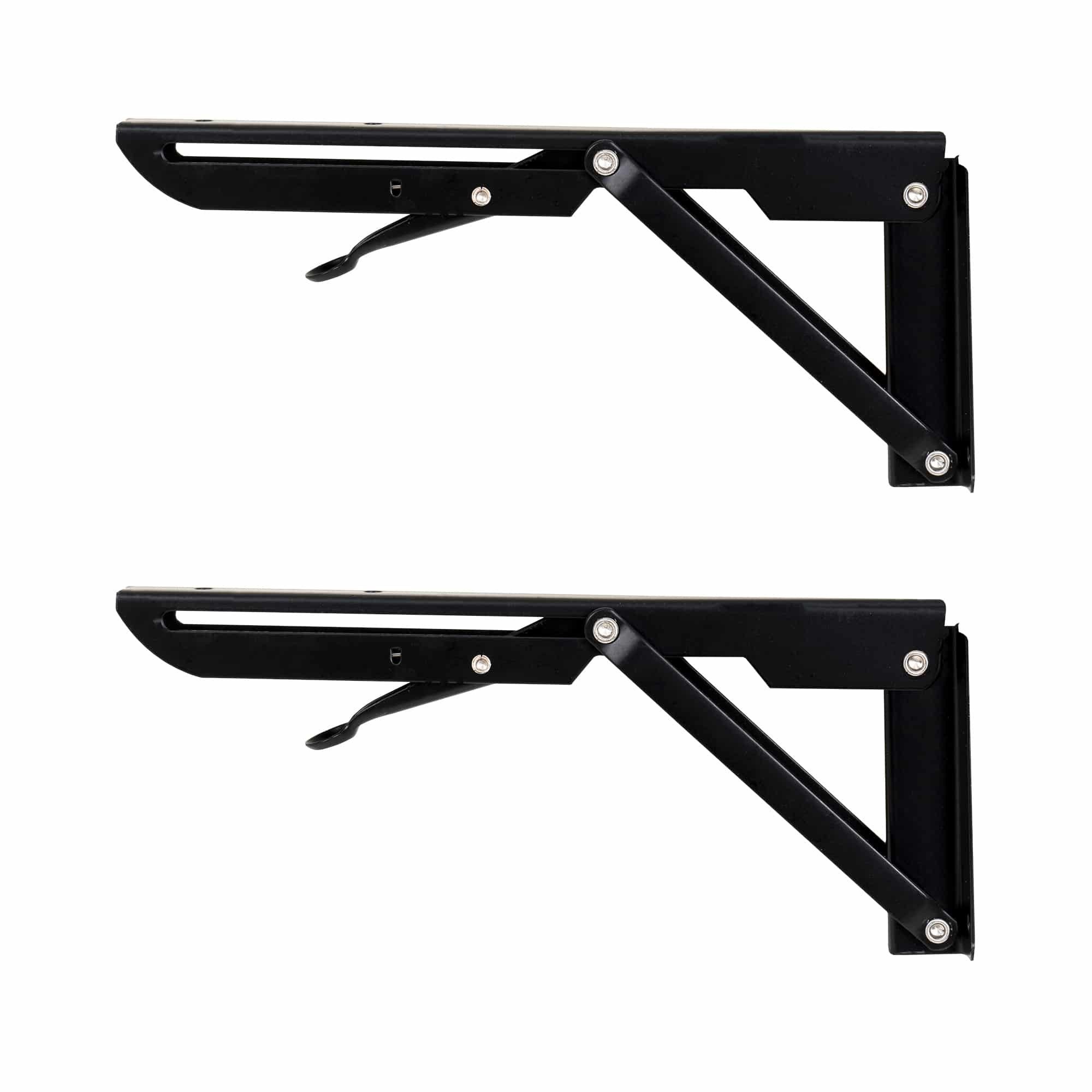Set 2 suporti pliabili pentru raft, lungime 250mm negru, Z-TOOLS / ZTS 8132B 2buc