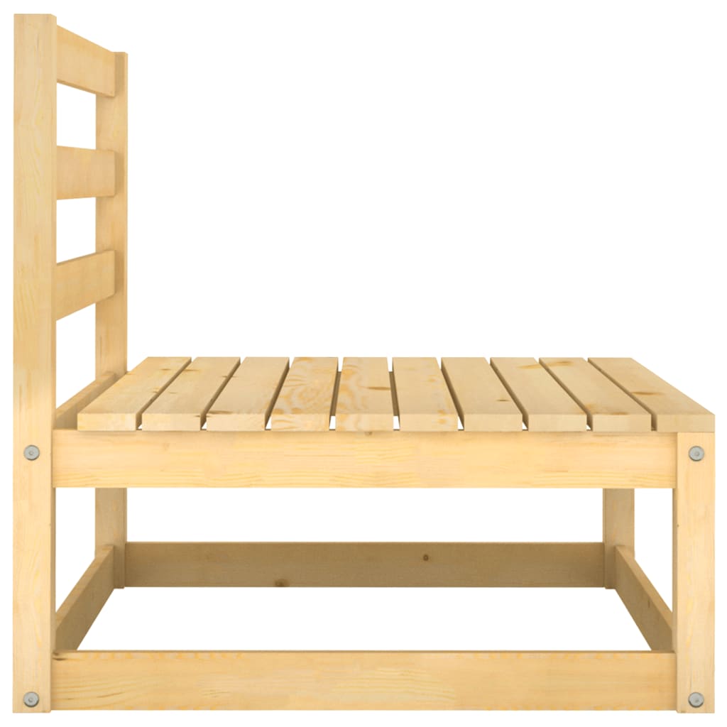 Salon bas de jardin en bois Gris 2 personnes - 8