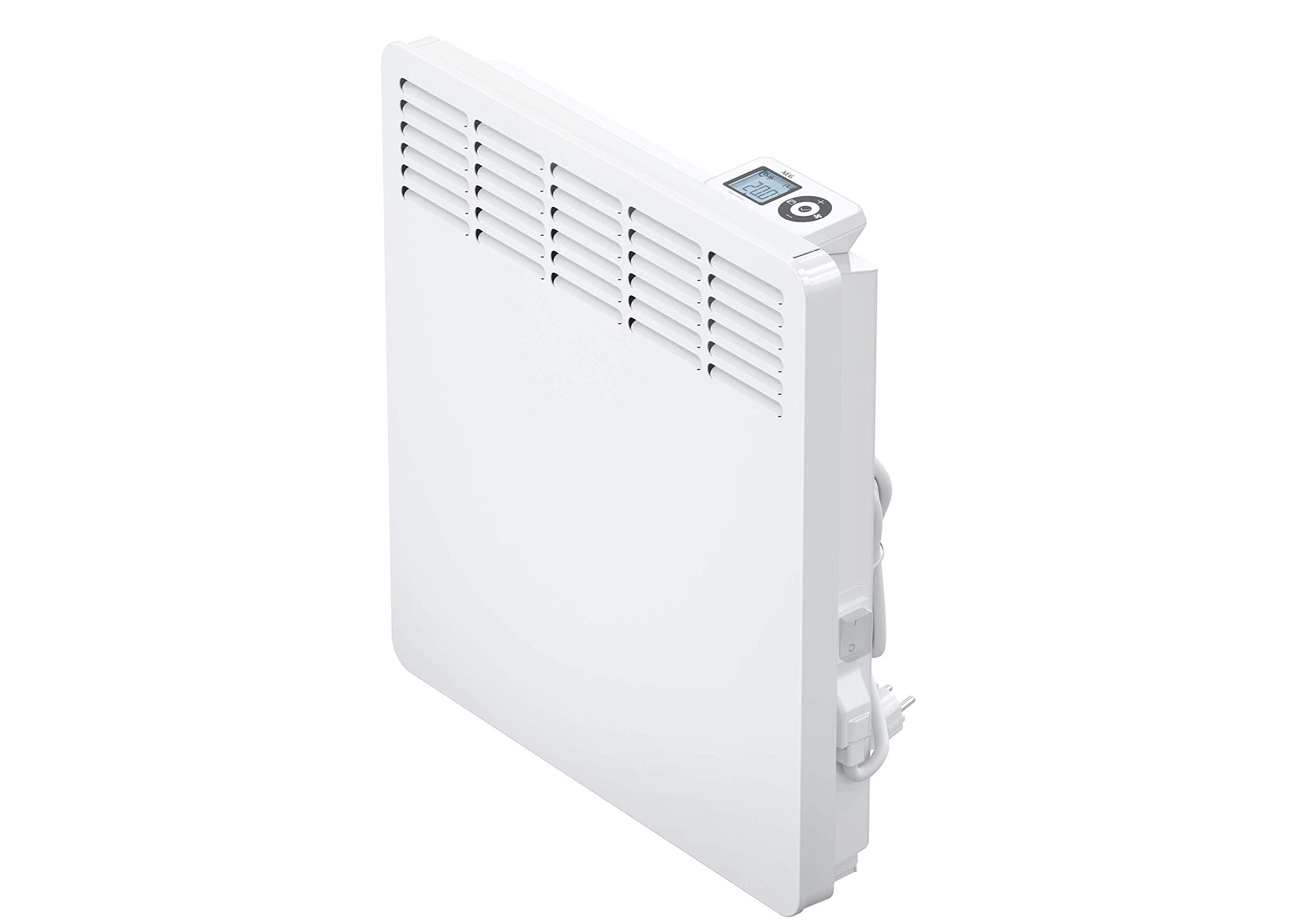 AEG casa Technik 236537 parete Termoconvettore WKL 3005 per circa 30 m², Riscaldamento 3000 W, 5 – 30 gradi C, da appendere a parete, Display LCD, Timer settimanale, Metallo, colore: bianco
