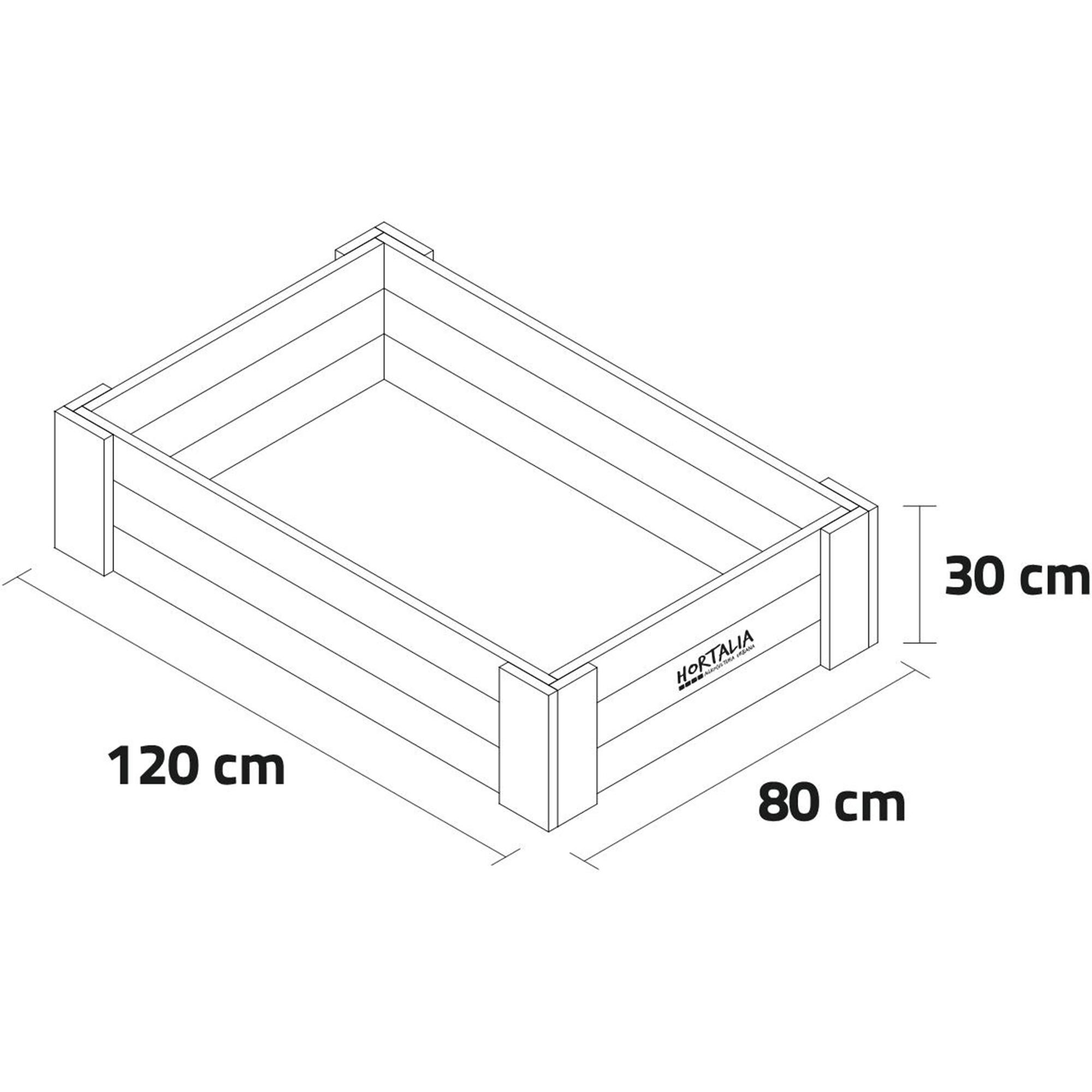 Miejski ogródek warzywny z drewna Box 120x33x30 cm - 7