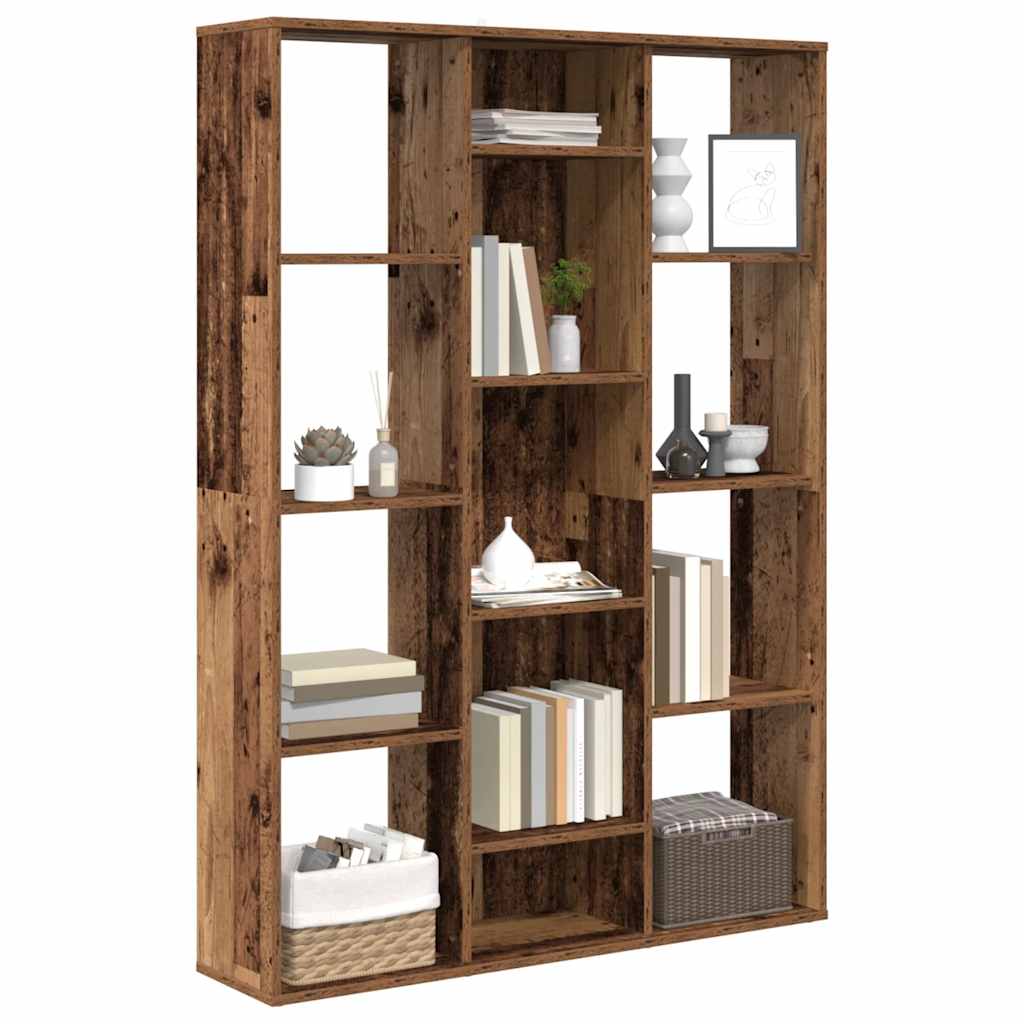 Séparateur de pièce/bibliothèque, vieux bois, 100 × 24 × 140 cm, pour le salon - 4