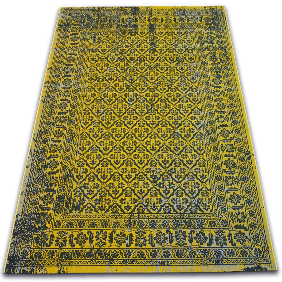 Dywan Vintage Kwiaty 22209/025 żółty 80x150 cm
