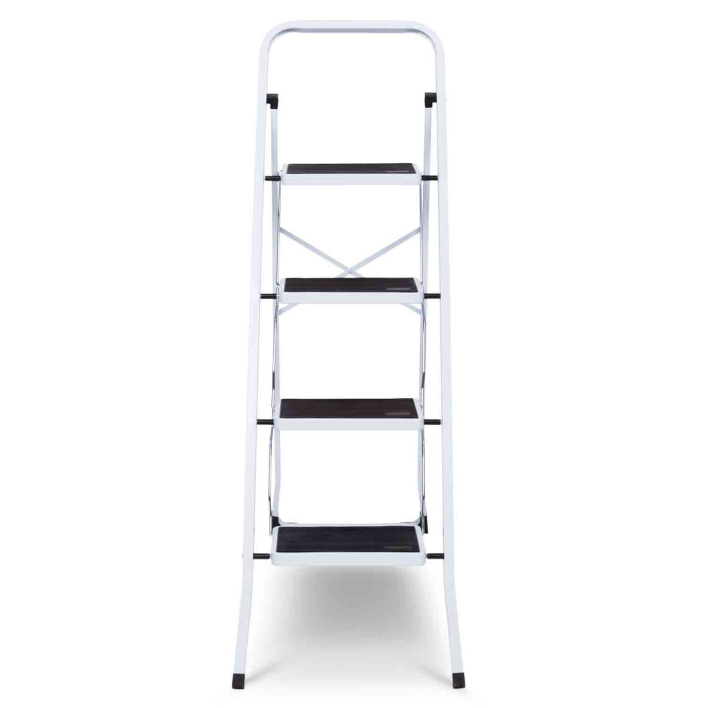Escabeau marchepied pliable 4 marches antidérapantes avec garde corps - 3