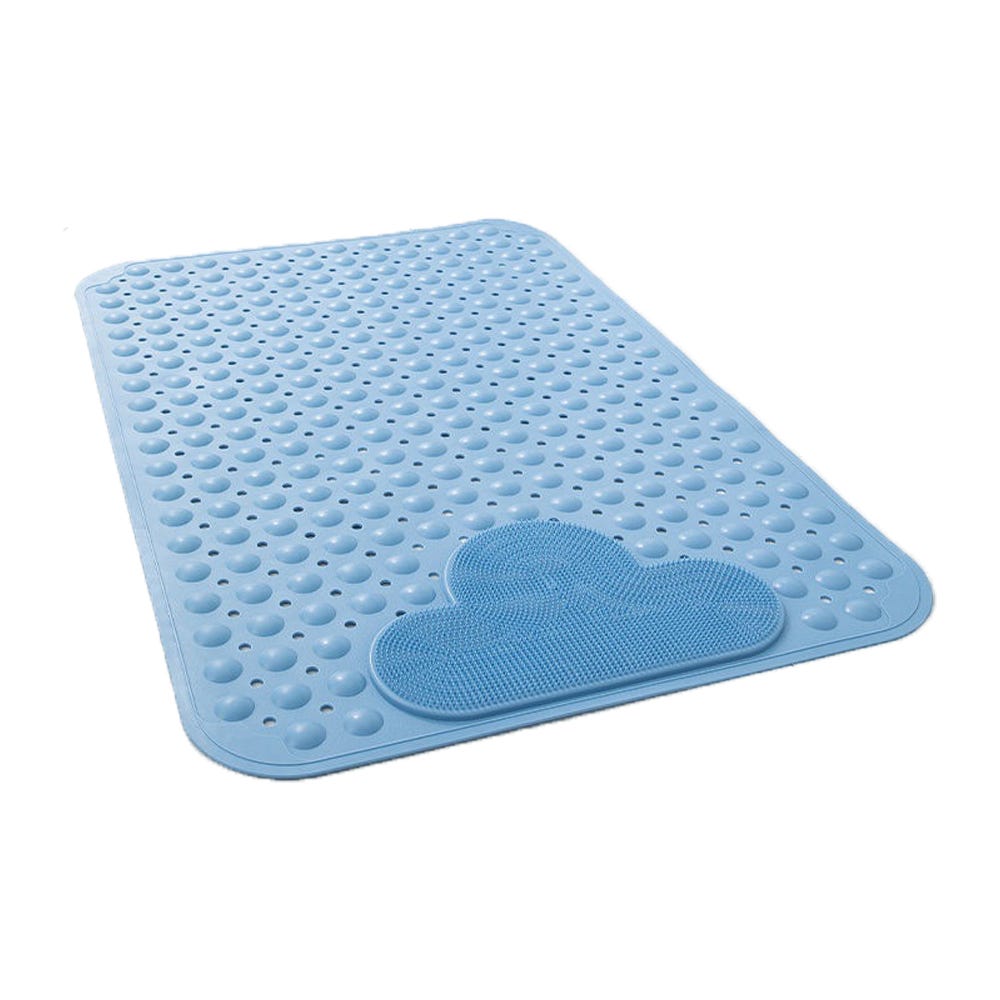 Tappetino Doccia Antiscivolo 70x40 Cm - In TPE, Con Ventose, Massaggiante, Lavabile, Bianco - Foto 10