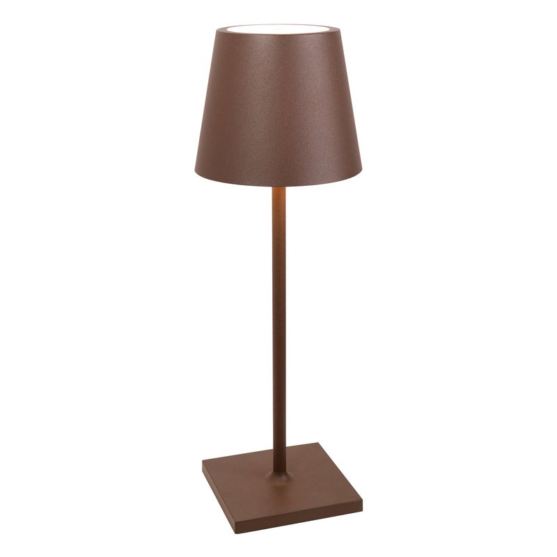 Zdjęcia - Lampa stołowa Zafferano LED Poldina L Desk Corten, ładowalna i ściemnialna, z czasem pracy baterii do 12 godzin