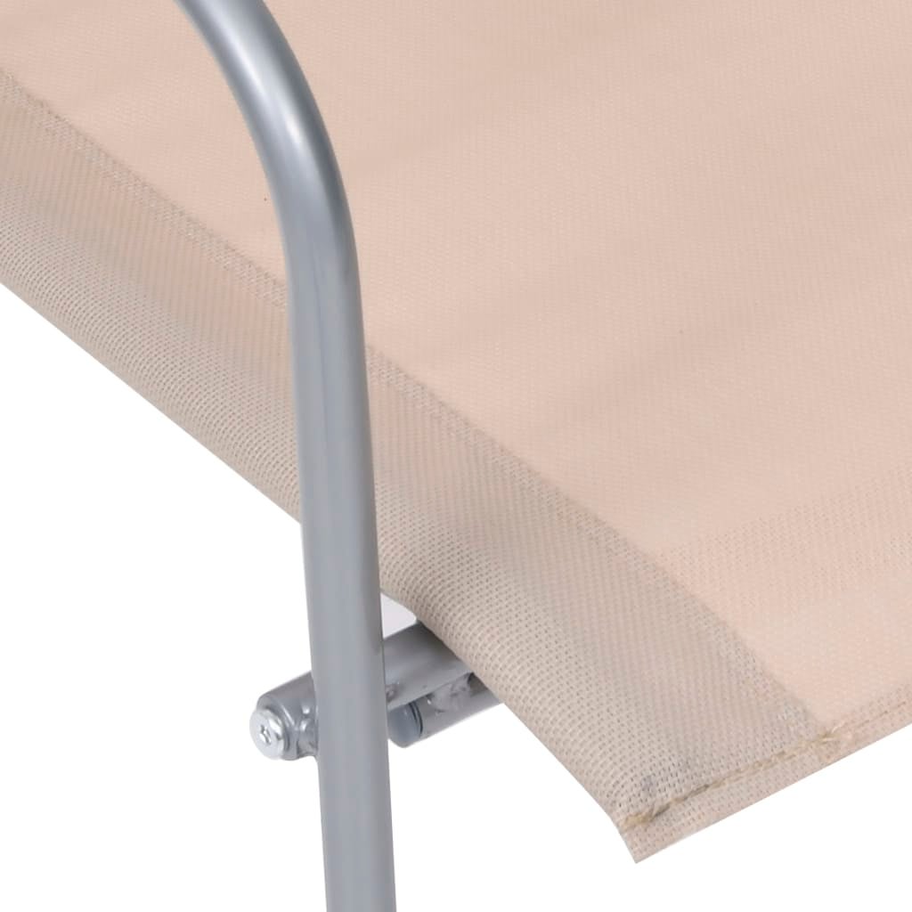 Maison Exclusive - Set Divano da Giardino 4 pz in Tessuto e Acciaio Crema - 6