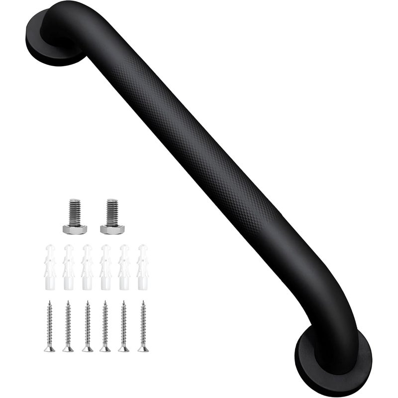 Uchwyt łazienkowy, uchwyt bezpieczeństwa dla seniorów, uchwyt do wanny, 40 cm, czarny