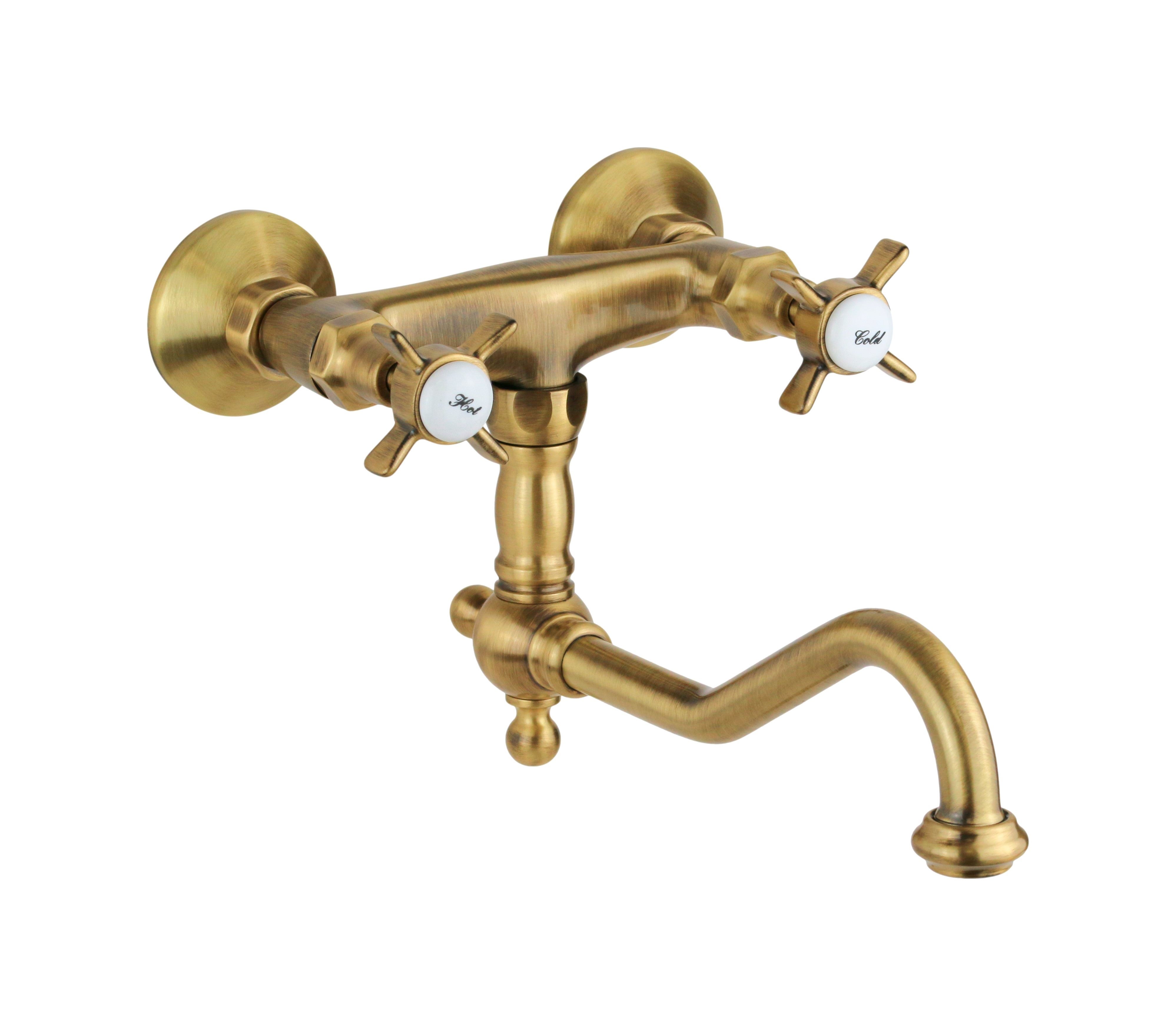 Rubinetto stile retro per lavabo serie liberty con scarico 1pollice1/4