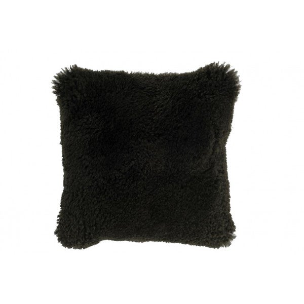 Pouf Carré Déco Peau De Mouton – 45 Cm – Vert – Paris Prix – Neuf