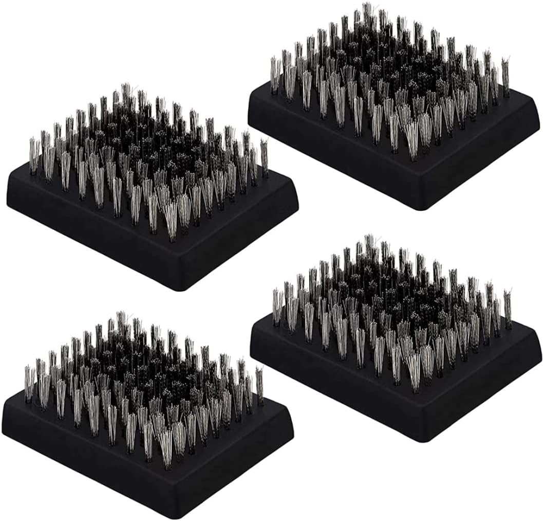 4 głowice szczotkowe do grilla, wymienna głowica szczotkowa do grilla, głowica szczotkowa do czyszczenia grilla z metalowym włosiem, głowica szczotko