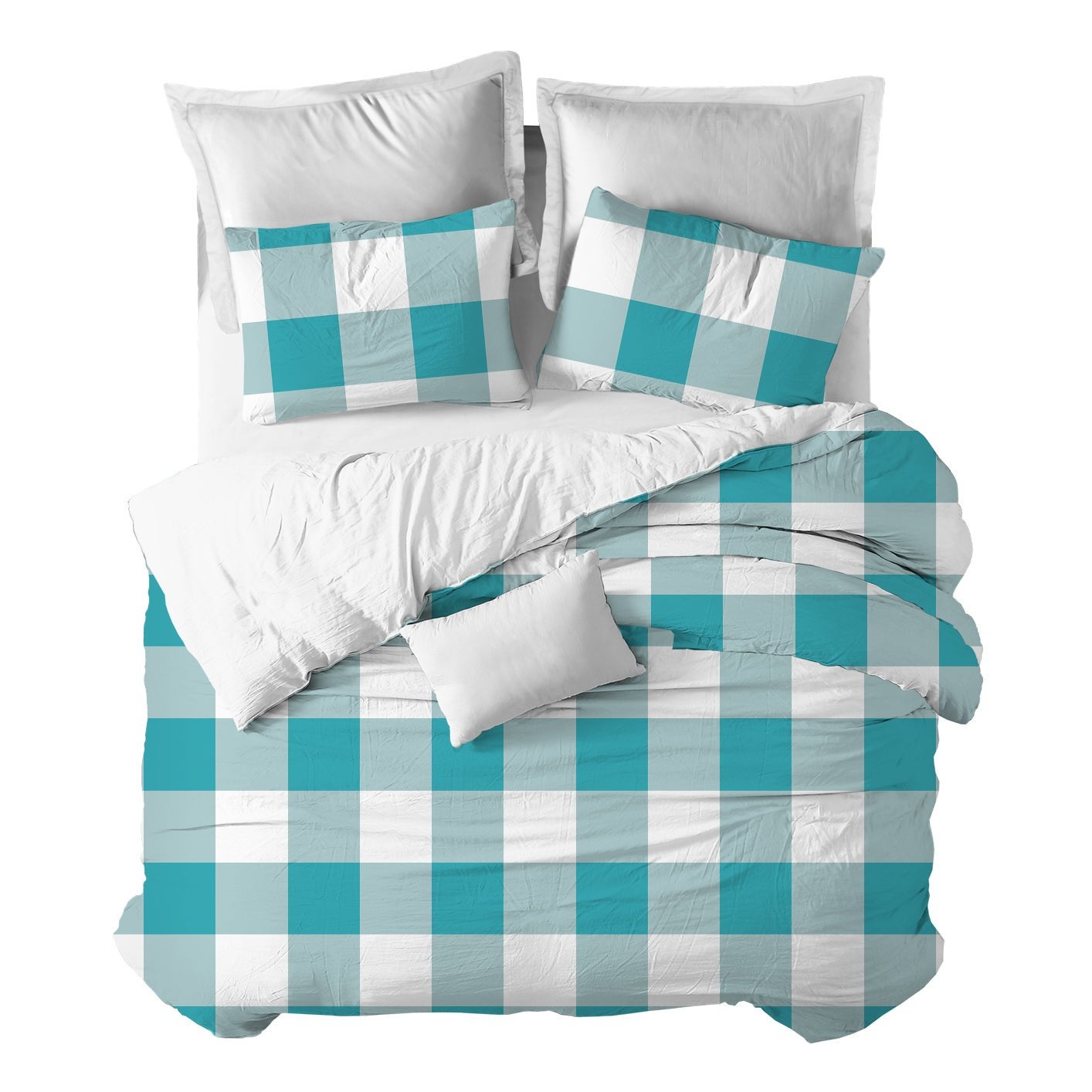 Copriumino Vichy 250x270 (Letto 160) Blu - 2