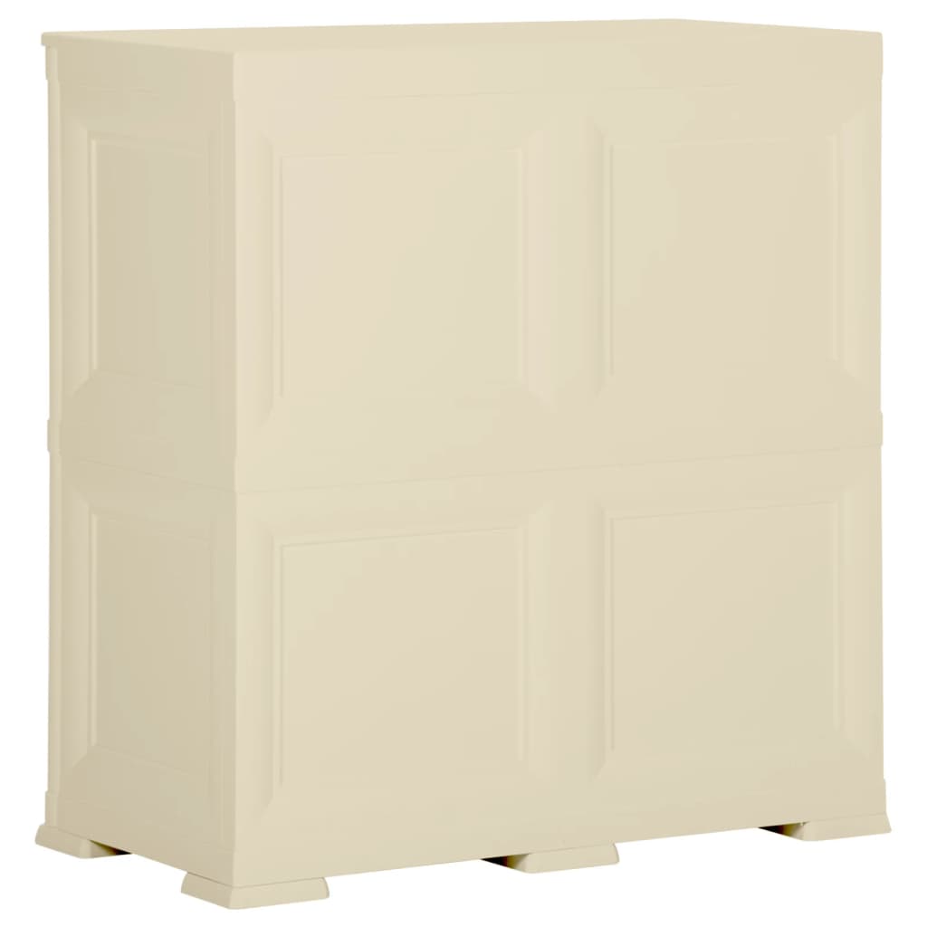 Armoire plastique 79x43x85,5 cm design de bois blanc angora vidaXL - 4