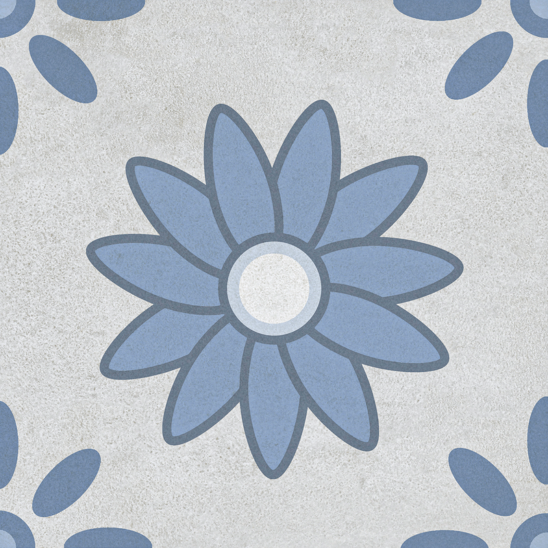 Piastrella da Pavimento Opaco CERTECA MONSERRATE Effetto Idraulico Blu | 33,5x33,5 (Confezione da 13 unità = 1,46 m2) - 6