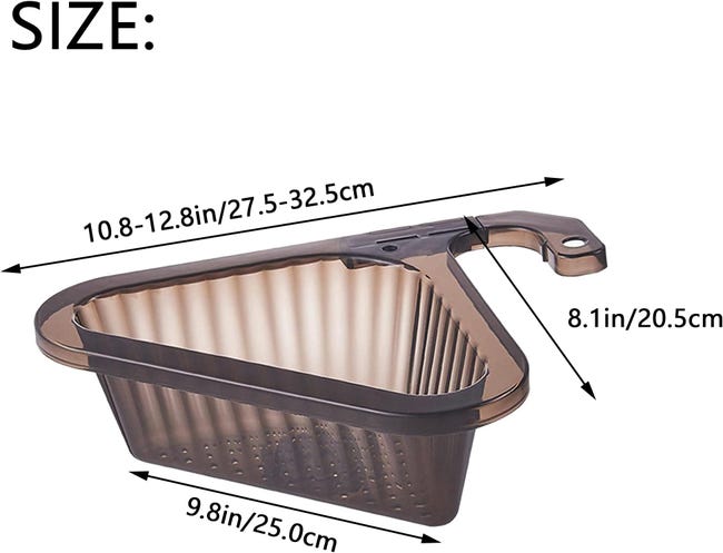 Filtro per Lavello Triangolare In Acciaio Inox, Cestino del Lavello Della Cucina con Ventose, Portaoggetti per Lavandino, Mensola di Scarico per Lavello Senza Foratura, per Lavaggio e Conservazione Filtro per Lavello Triangolare In Acciaio Inox, Cestino del Lavello Della Cucina con Ventose, Portaoggetti per Lavandino, Mensola di Scarico per Lavello Senza Foratura, per Lavaggio e Conservazione