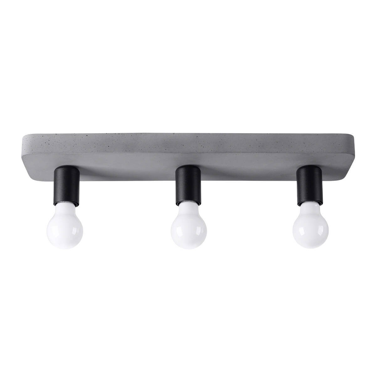 Lampa sufitowa wisząca Tavo szaro-czarna 3xE27x15W industrialna wym: 10 x 55 x 13,5 cm beton architektoniczny Sollux Lighting