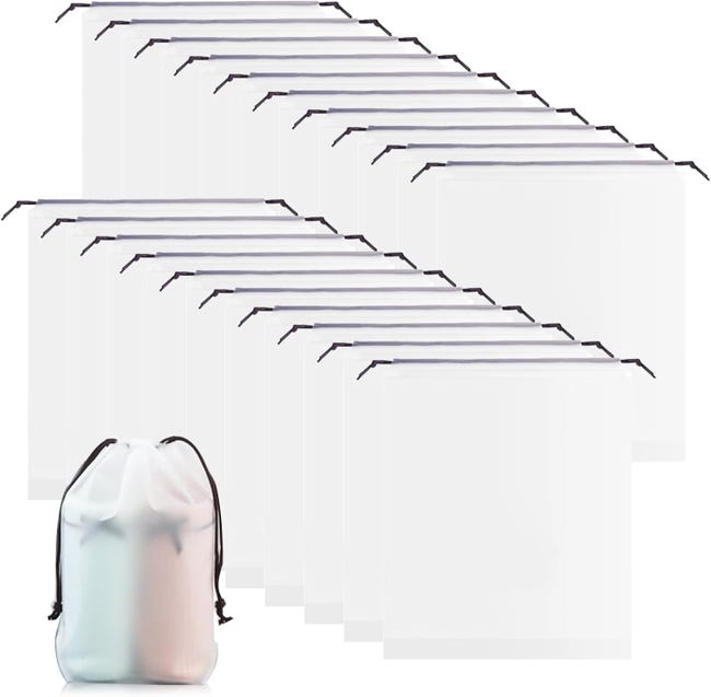 Set di 20 borse da viaggio per scarpe, organizer antipolvere con coulisse e finestra trasparente | Leroy Merlin Set di 20 borse da viaggio per scarpe, organizer antipolvere con coulisse e finestra trasparente | Leroy Merlin