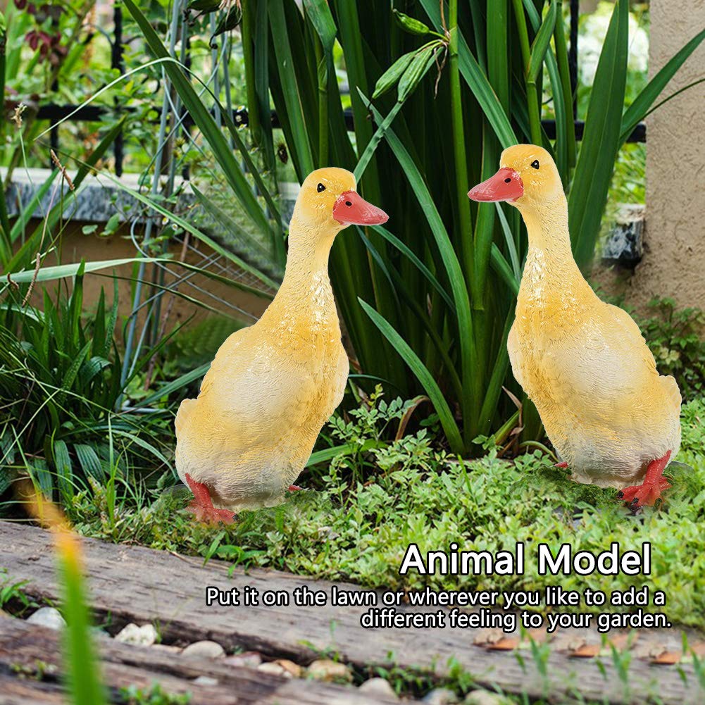 DÉCOR DE CANARD MODÈLE ANIMAL ARTIFICIEL EN RÉSINE POUR ORNEMENT DE PAYSAGE - 5