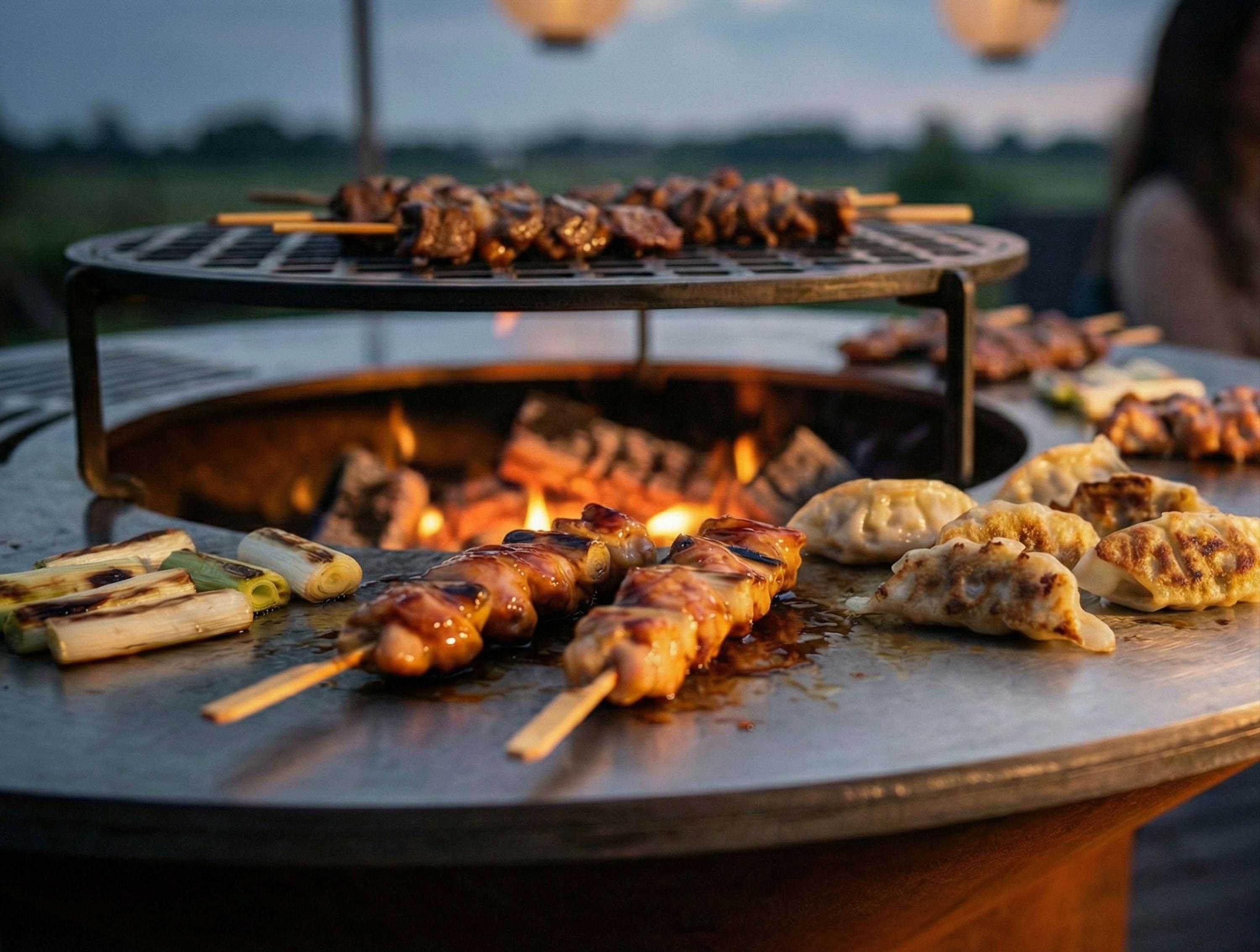 Barbecue brasero avec plaque d'acier de 100 cm - 4