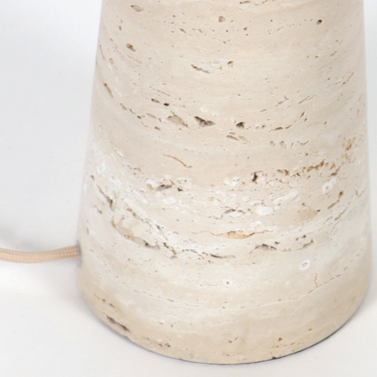 Anne Lighting - lampada da tavolo - Travino - crema naturale - pietra tessile - Ø 30cm - E27 - 4552CR - 3