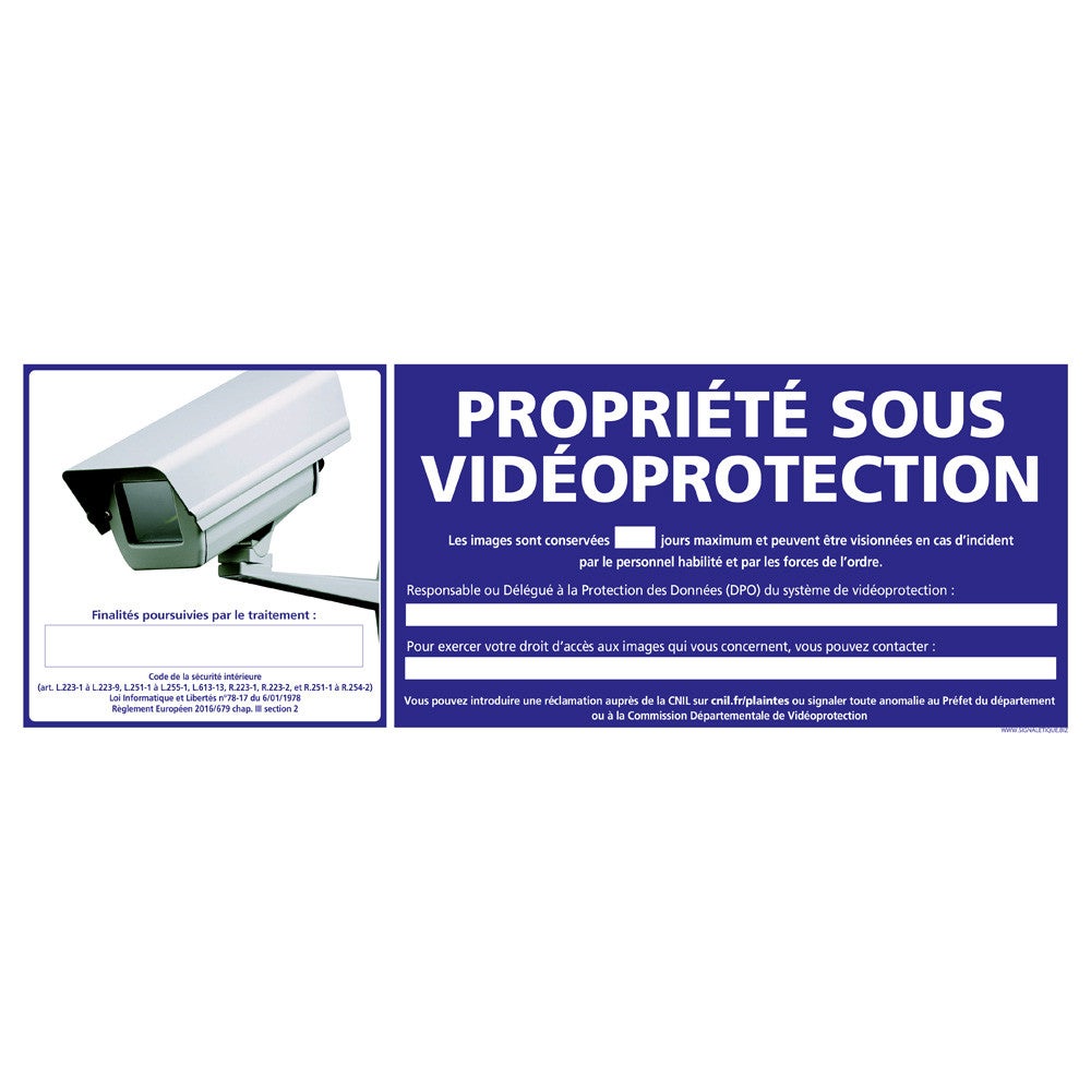 Sticker Maison Propriété Vidéo Sous Surveillance 24H/24H