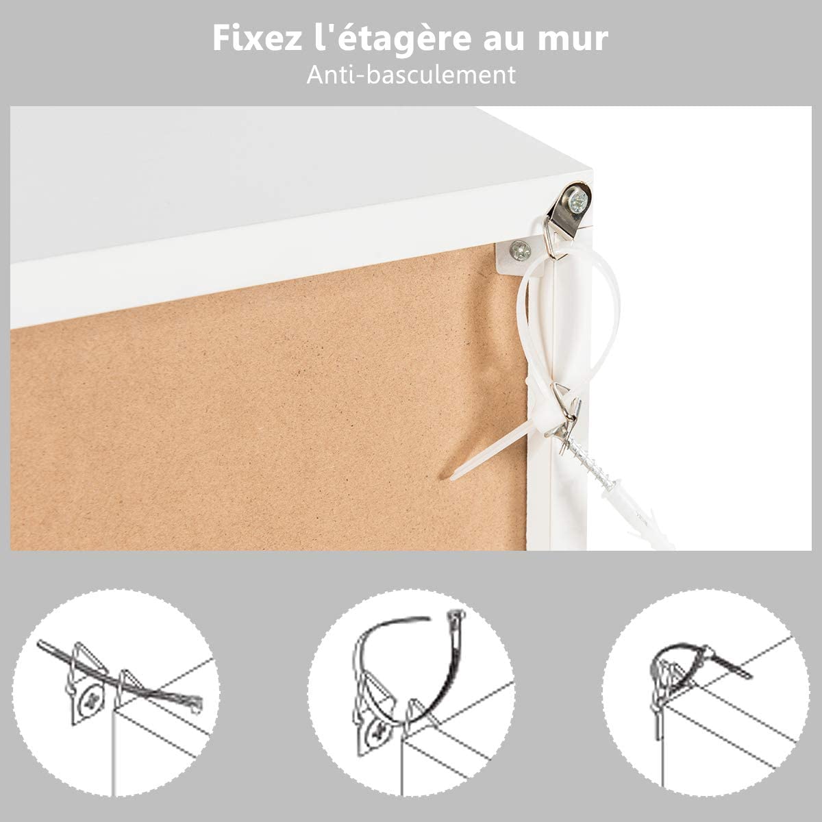 Armoire de Rangement Casier avec 6 Comparti , Bibliothèque Meuble en Cube - 4