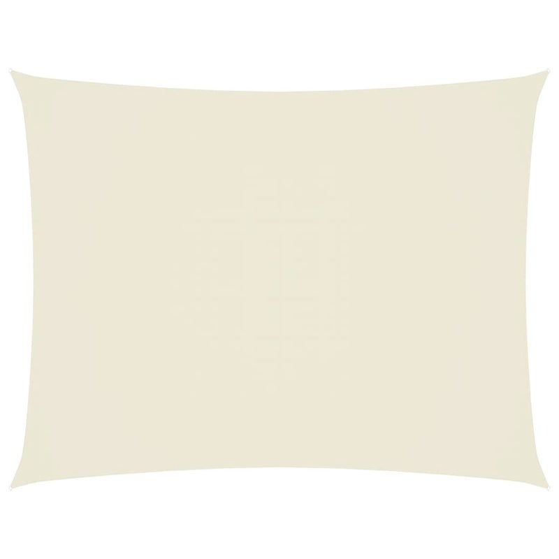 Żagiel przeciwsłoneczny prostokątny z tkaniny Oxford, 2 x 3,5 m, kolor kremowy